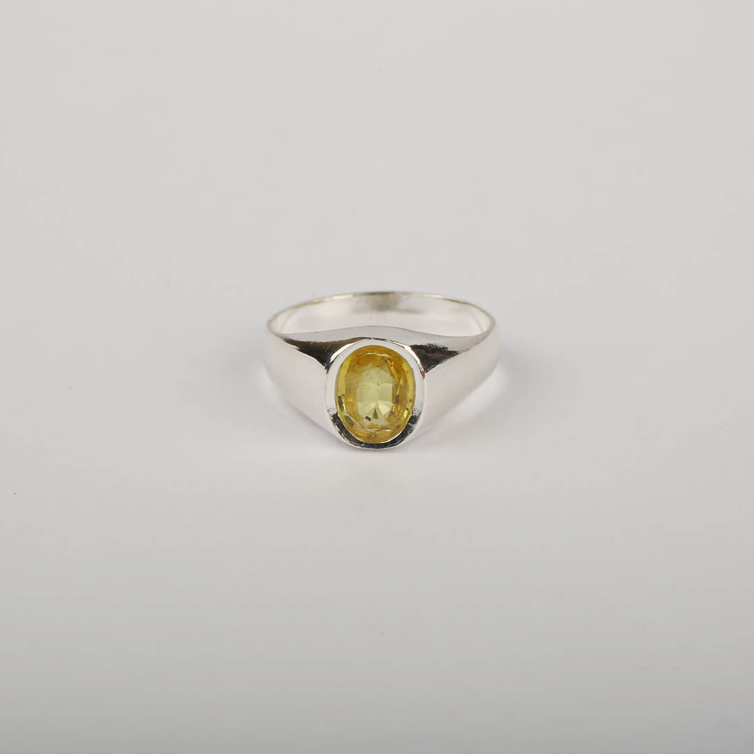 Bliss Yellow Sapphire Silver Ring