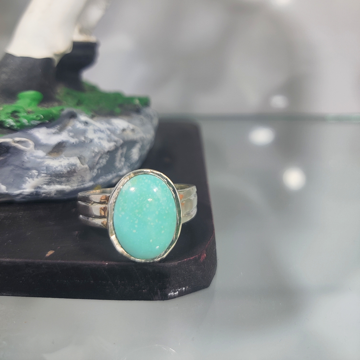 Natural Turquoise Silver Ring