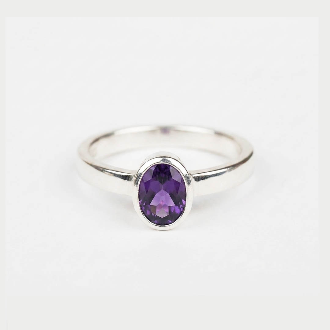 Amethyst Silver Ring
