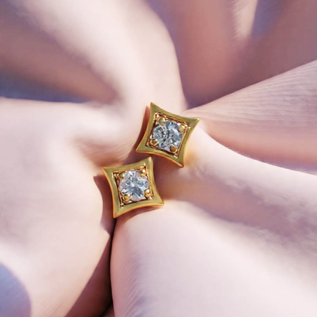 Natural Diamond Stud Earrings